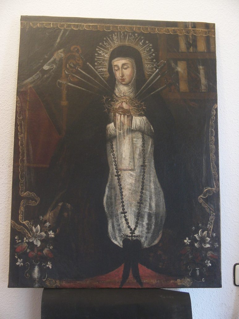 cuadro virgen de la Soledad. Convento de las Clarisas Hellín Albacete proceso Pablo Nieto (6)